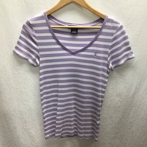 Ralph Lauren Sport light purple striped top. EUC